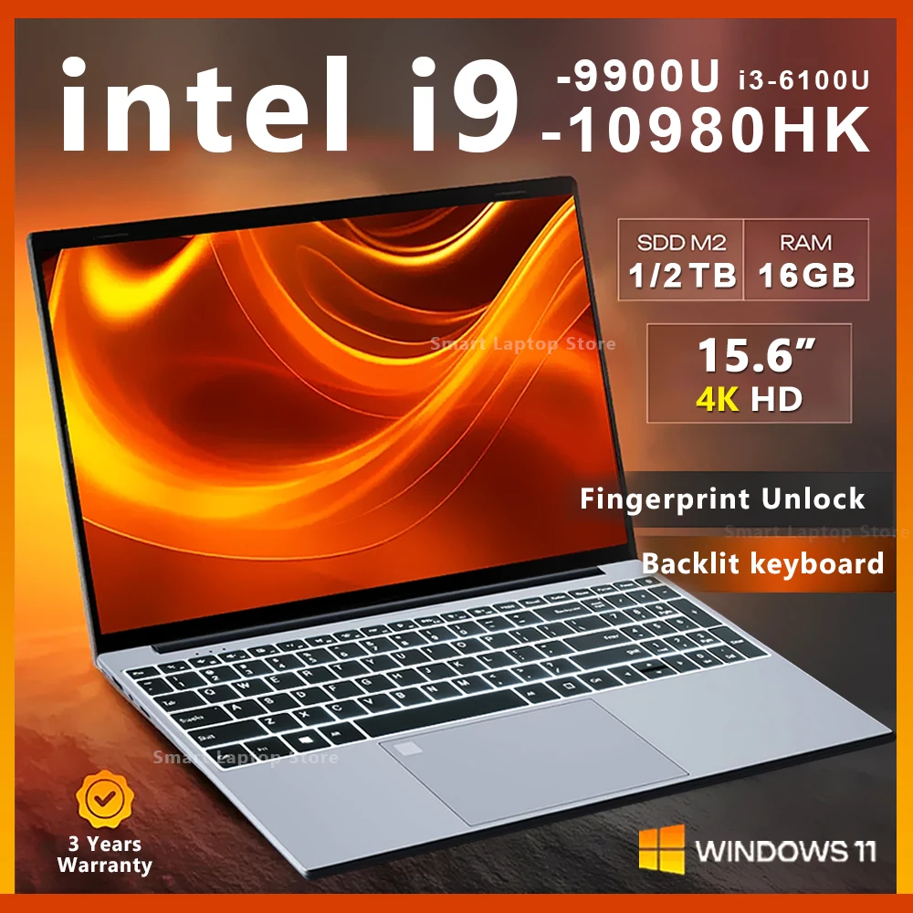�y�Z�[�����z15.6�C���`�m�[�g�p�\�R�� Intel i9 10980HK/i9 9900U/i3 Windows 11 �Q�[�~���OPC 16GB RAM �R���s���[�^�[ 1TB/2TB SSD �w��F�؃L�[�{�[�h �o�b�N���C�g�t��