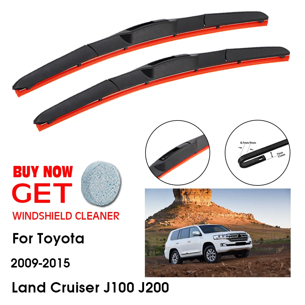 

Car For Toyota Land Cruiser J100 J200 26"+20" 2009-2015 Front Window Washer Windscreen Windshield Silica Gel Wiper Accessorie