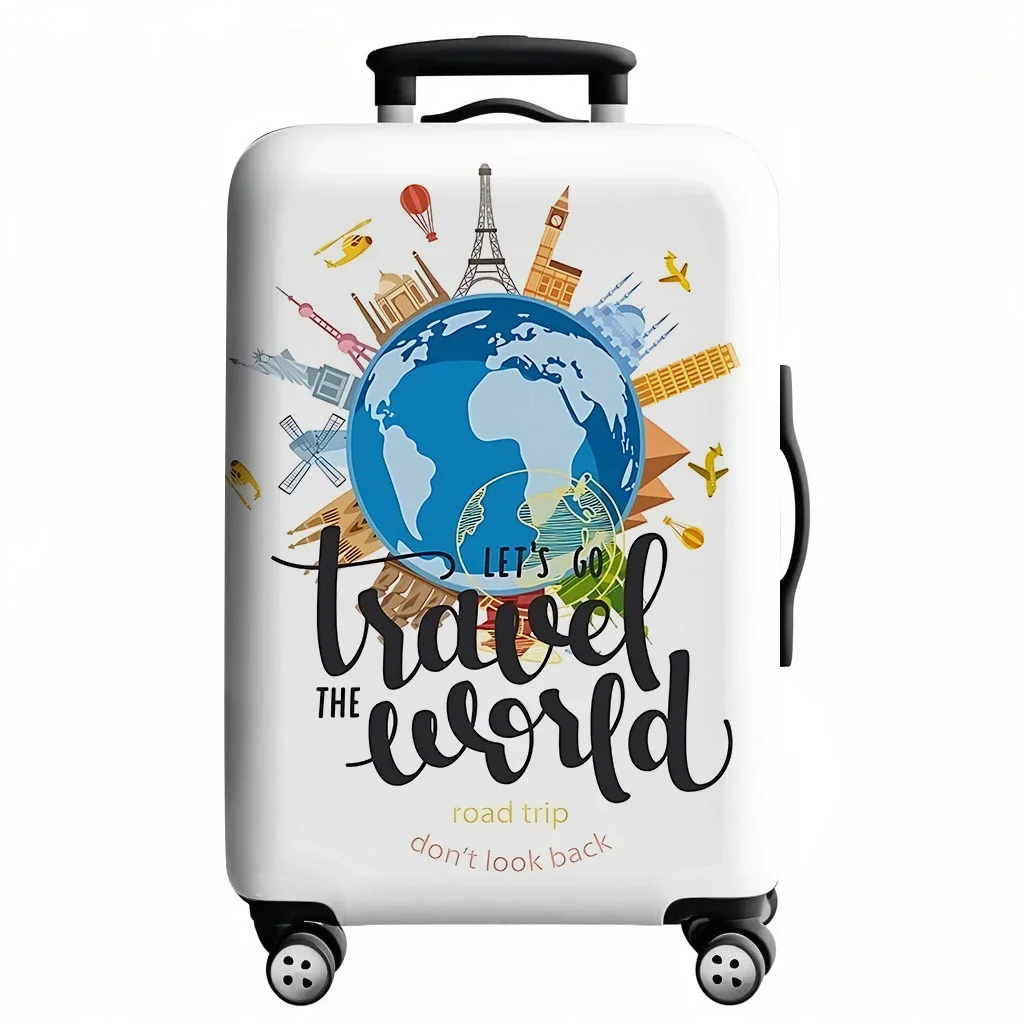 

Чехол для багажа на тележке 18-32 дюймов, защитный чехол для путешествий по всему миру, пылезащитный чехол с 3D-принтом