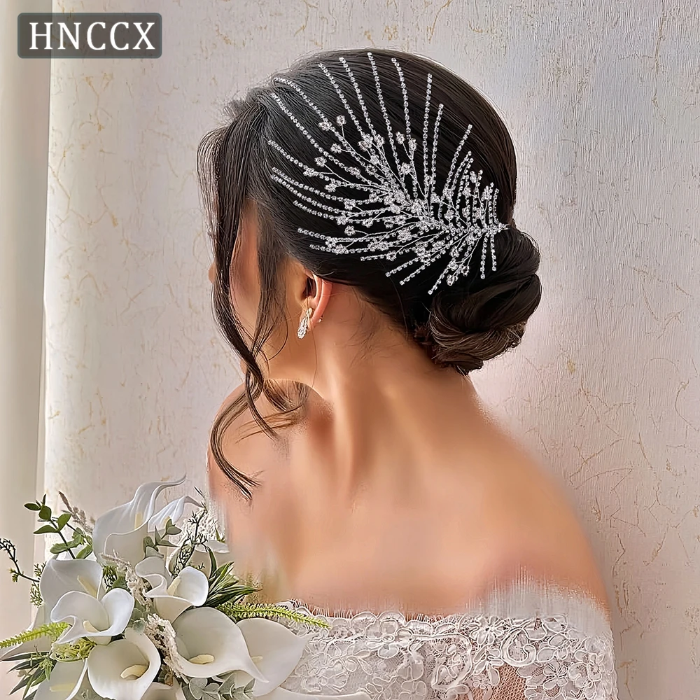 

YouLaPan Fashion Woman Headpiece Bridal Headband Wedding Hair Accessories Handmade Crystal Leaf Bride Head Piece for Party HP188