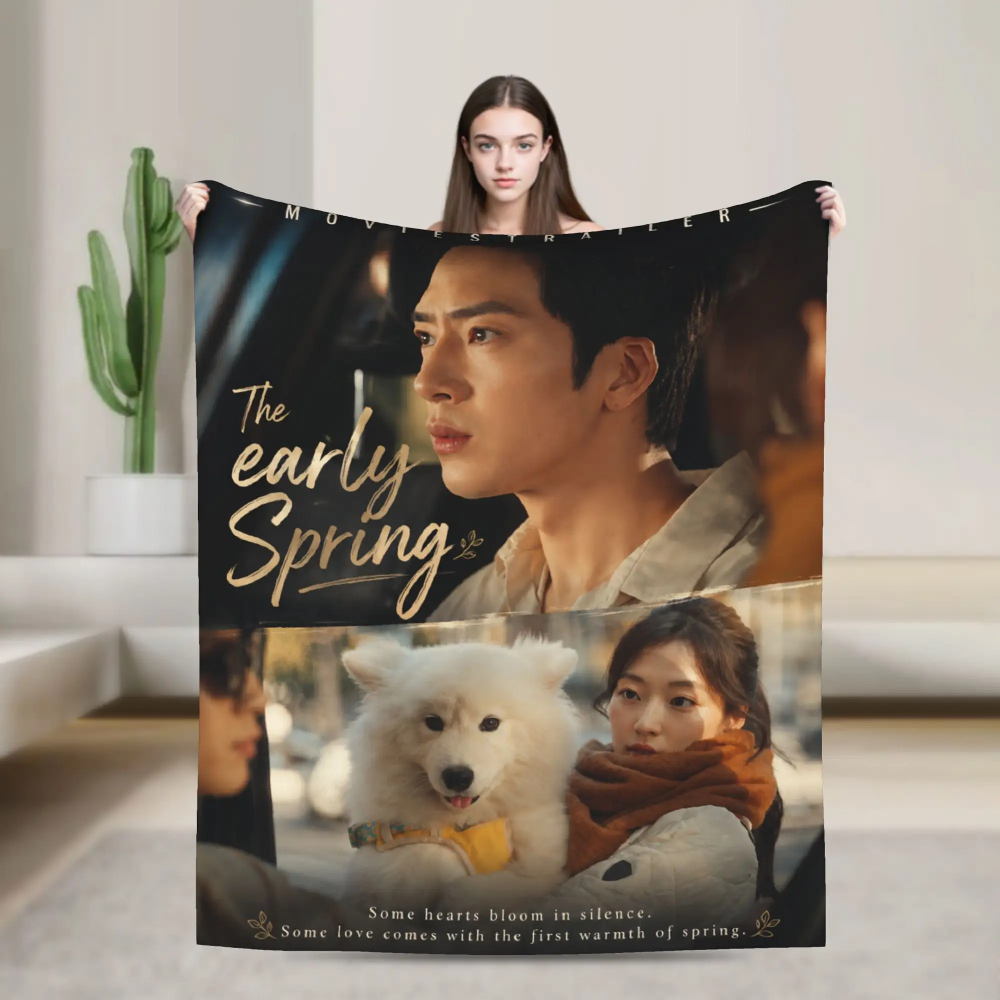 The Early Spring Flannel Blanket Autumn  Super Warm Bedding Throws for Kids Couch Chair Graphic Bedspread Sofa Bed Cover