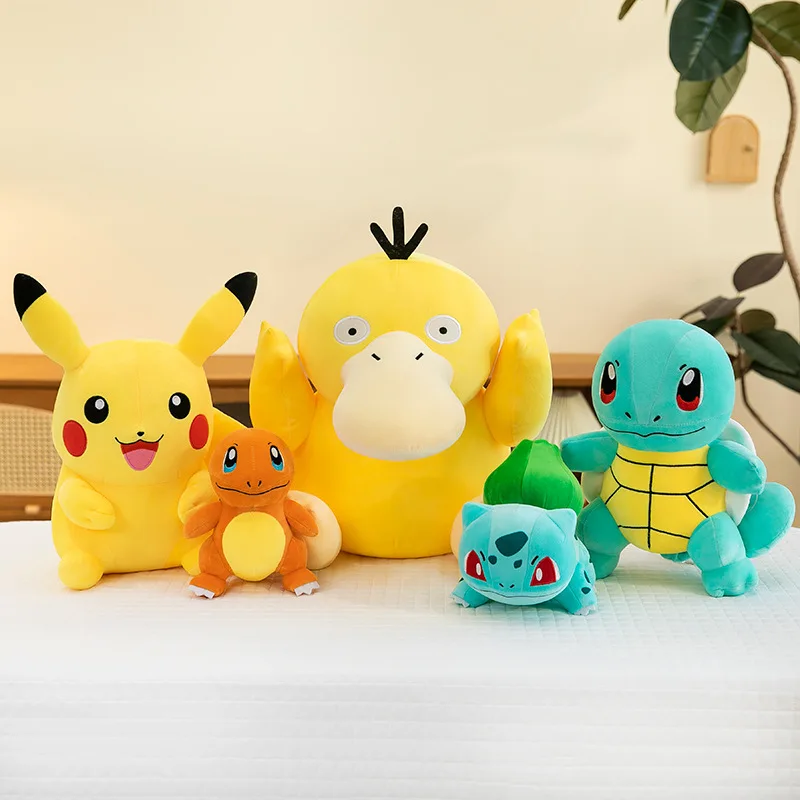 202X شعبية جديدة Pok É Mon Pikachu ألعاب من نسيج مخملي جوني السلاحف ليتل النار التنين لطيف دمية Bulbasaur أفخم الأطفال هدية الكريسماس