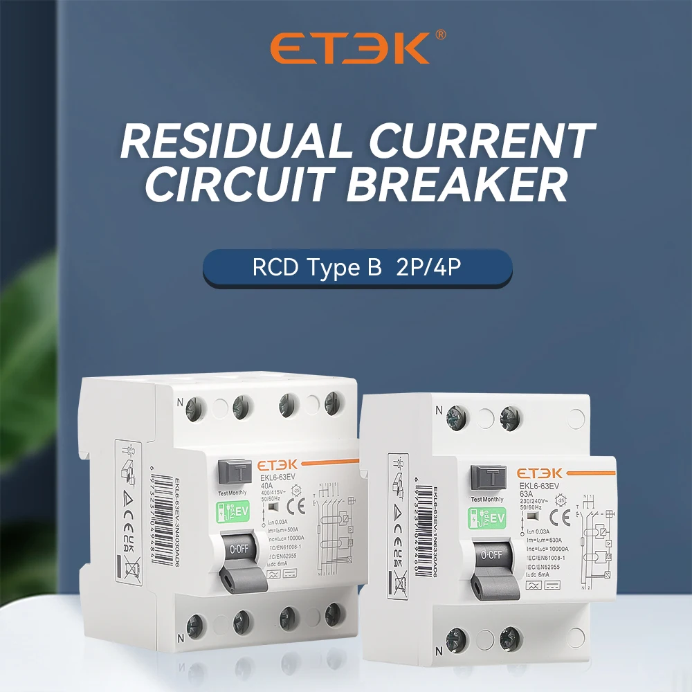 etek-typea-dc6ma-ev-rccb-2p-4p-circuit-breaker-for-up-to-63a-ekl6-63ev