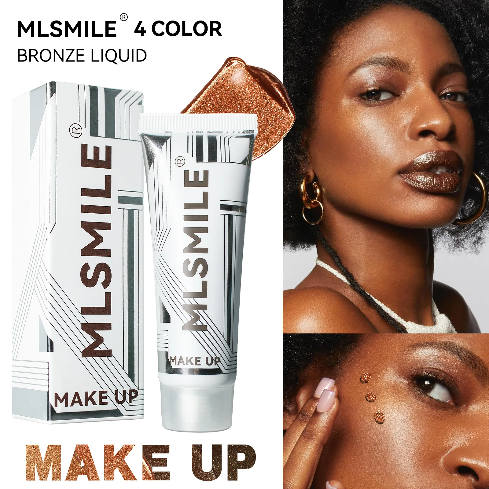 MLSMILE Tanning Essence Bronze Color No-Sun Natural Black Face Contour Waterproof Moisturizing Tanning Lotion Makeup Cosmetics