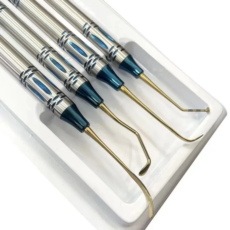 4PCS Complete Maxillary Sinus Lift Surgical Kit Implant Bone Elevating Curette Instruments Stainless Steel Oral Surgery Tools
