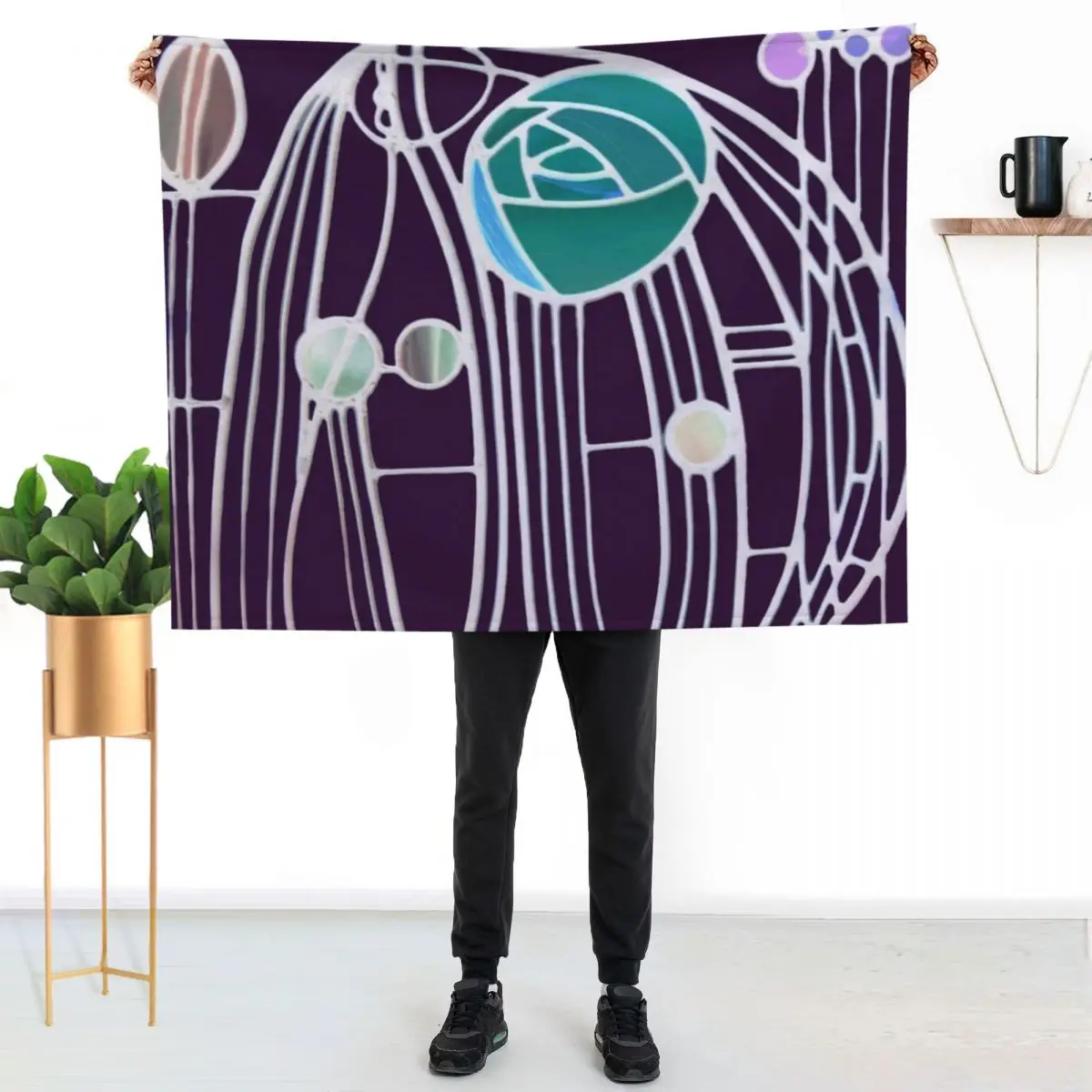 Charles Rennie Mackintosh design Throw Blanket Luxury Designer Custom Beautifuls Baby Plaid Moving Blankets