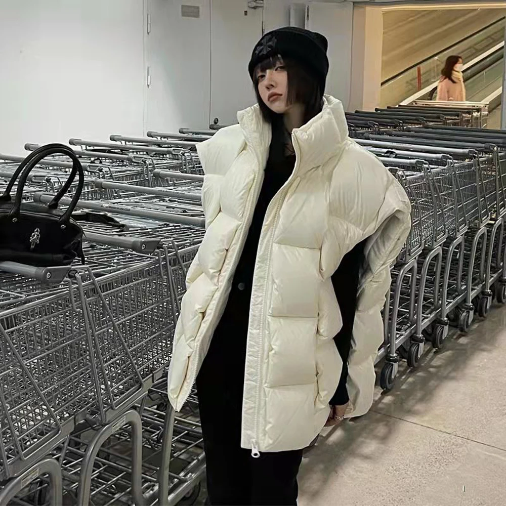 Nữ Dệt Đan Lông Tơ Xuống Áo Khoác Nữ Mùa Đông Dày Hơn Ấm Xuống Áo Parkas Quá Khổ Bộ Áo Hàn Quốc Hình Mới