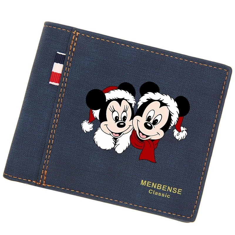

Квадратный кошелек Disney с Микки и Минни, аниме, мультяшный рождественский принт, кошелек для монет, милый кавайный повседневный портативный кошелек для хранения, модный подарок