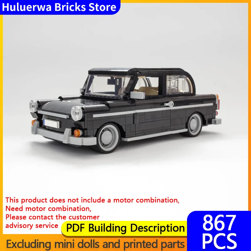 

Speed Racing Car Model MOC Building Bricks Typ 3 1600 L Black Family Car Modular Technology Children Holiday Gifts Assemble Toys