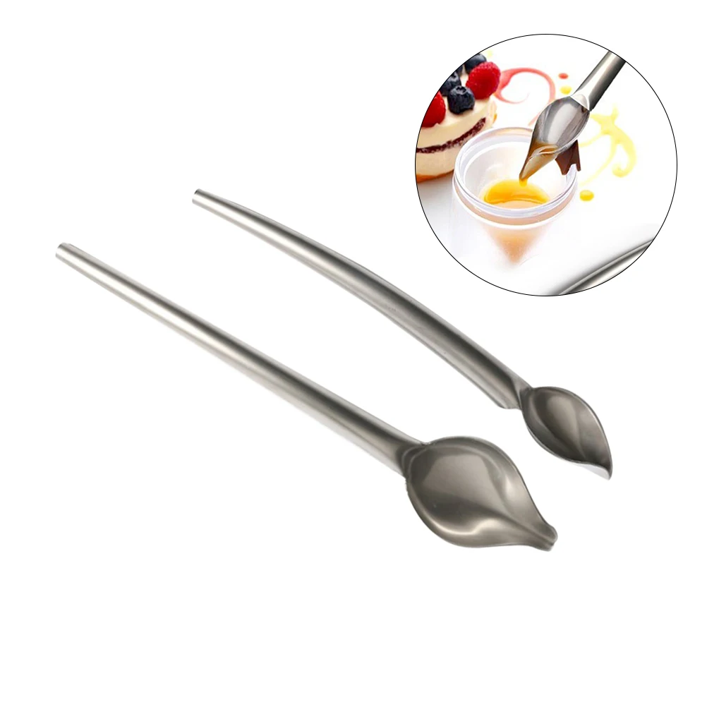 

2 pcs Cake Decoration Works Art Spoon Calligraphy Kitchen Tools Baking Accessories Dessert Sauce Decor Drawing Gadgets Pencil