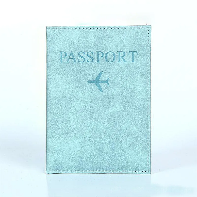 Frosting Passport Wallet Pu Leather Passport Cover Men Women Fashion Travel Passport Holder Case Wallet ID Bank Card Holders