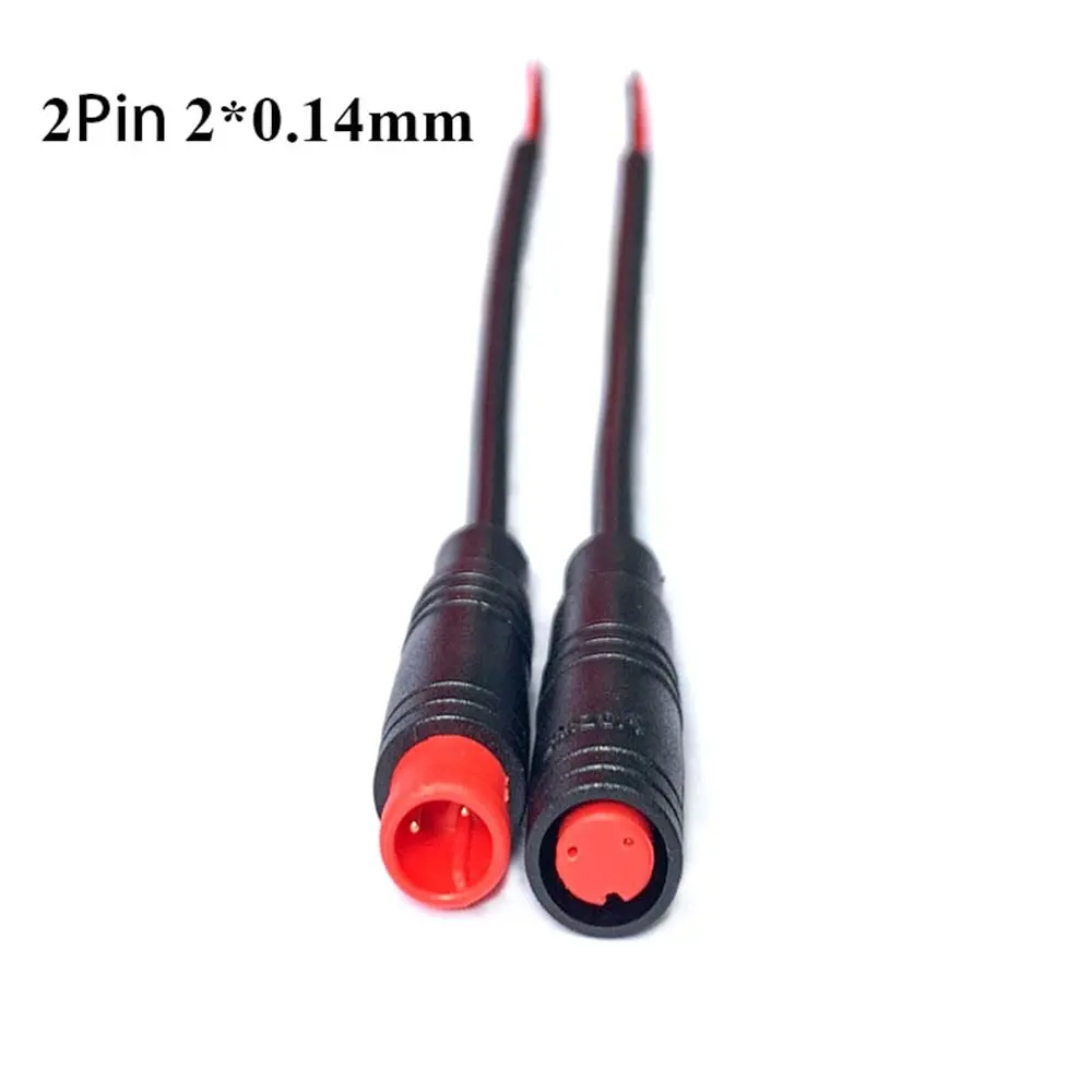 Schwarzes E-Bike-Zubehör, optionaler Kabelsockel-Stecker, wasserdichter Stecker, 2/3/4/5/6-poliger Kabeldisplay-Pin