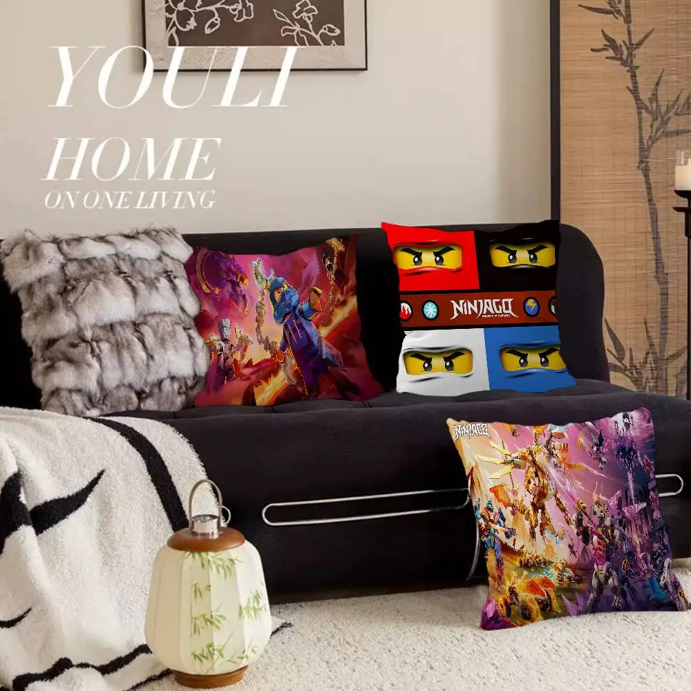 Cartoon N-NinJAGO Pillow Anime Pillow Sofa Bed Head Pillow Cover Cushion Cover 45x45 cm Fashion