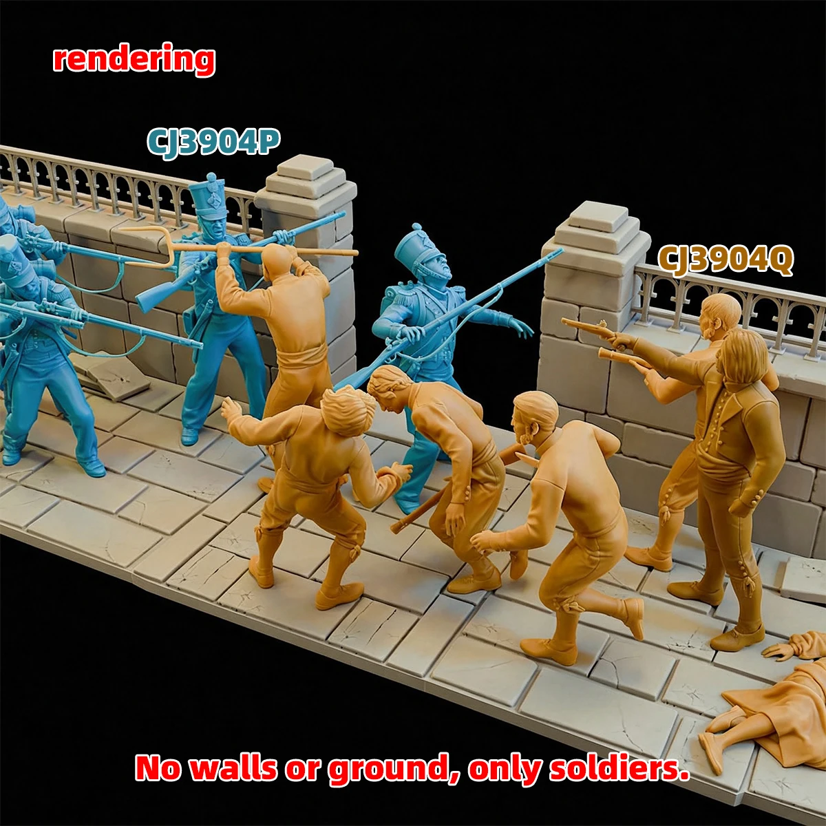1/35 1/48 1/72 Modellbausatz 3D-Harz Miniatur-Soldatenfiguren Diorama Unbemalte Französische Gendarmen Revolution DIY – Detail 16