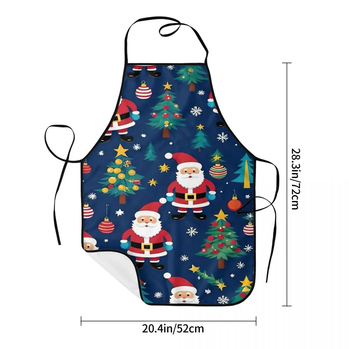 Avental de natal doméstico bonito acessórios de cozinha aventais de retenção para adultos sem bolso