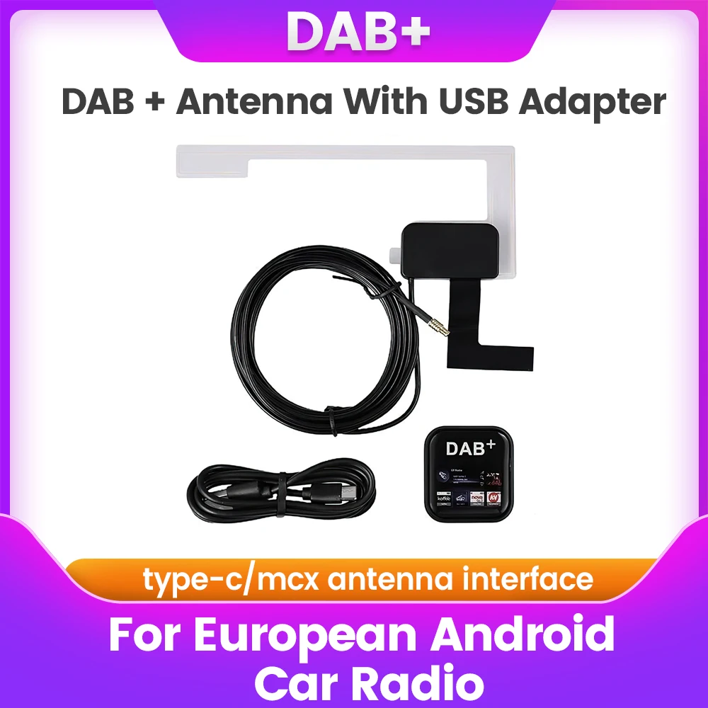 

DAB+ Antenna With USB Adapter For Benz Honda Hyundai Kia For European Android Car GPS Multimedia Radio Video Navigation Player