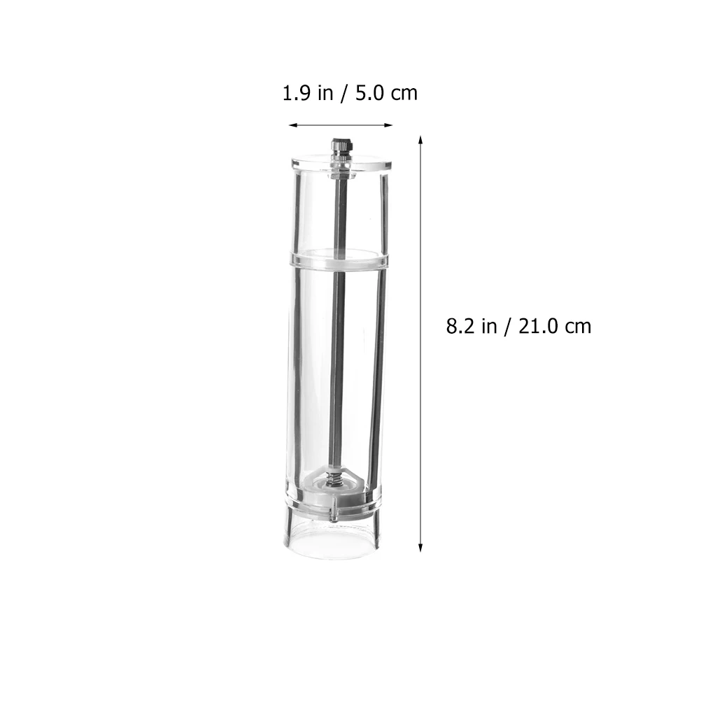 

Refillable Transparent Pepper Mill Adjustable Coarseness Manual Grinding Tool for Salt Black Pepper Spice Kitchen Restaurant Bar