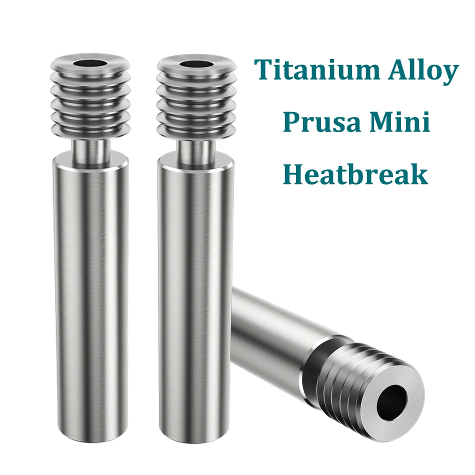 

1/2pcs Prusa Mini Throat M6 Thread Titanium Alloy NF Prusa mini Heatbreak 3D Printer Parts V6 Hotend Throats For 1.75mm Filament