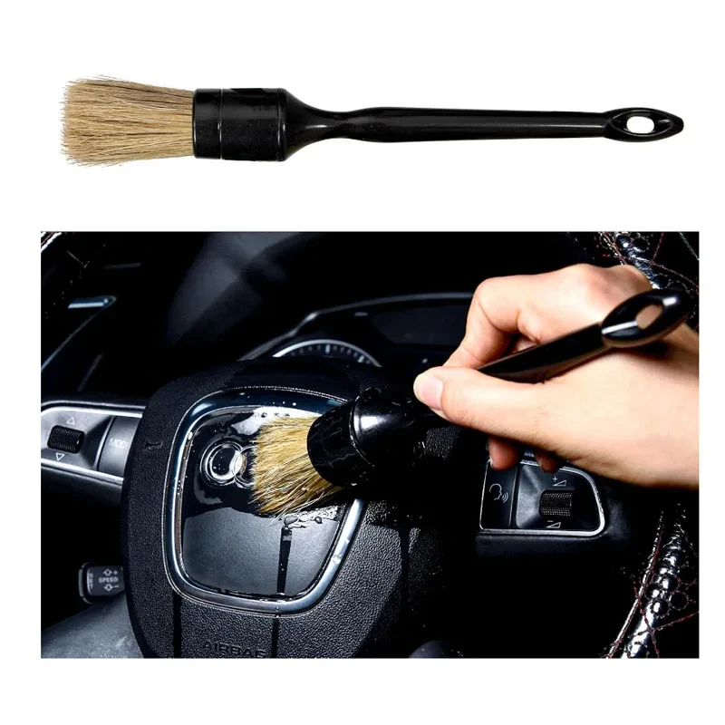 3PC  Pig  Brush For Cleaning  Car Detail Tool Dashboard Clean Car Gap  Air Conditioning  Mouth  Dust Brush Interior Detail Brush image 4