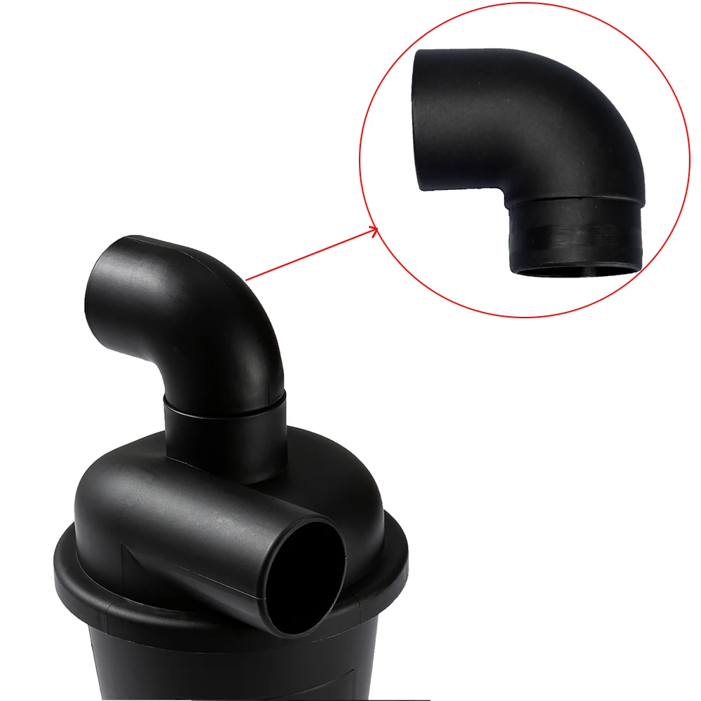Tapered Hose Reducer for Cyclone Vacuum Cleaners Durable Plastic for Powder Dust Collectors Round Connector with Bend Design