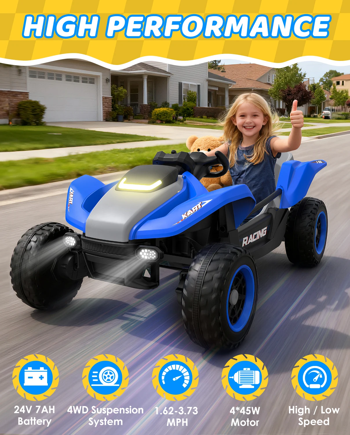 LIGIANT 24V 4WD Ride On UTV Truck, 2-Sitzer-Elektroauto mit Fernbedienung, Musik/Geschichte/kabelloses Multimedia, ideales Weihnachts- und Geburtstagsgeschenk