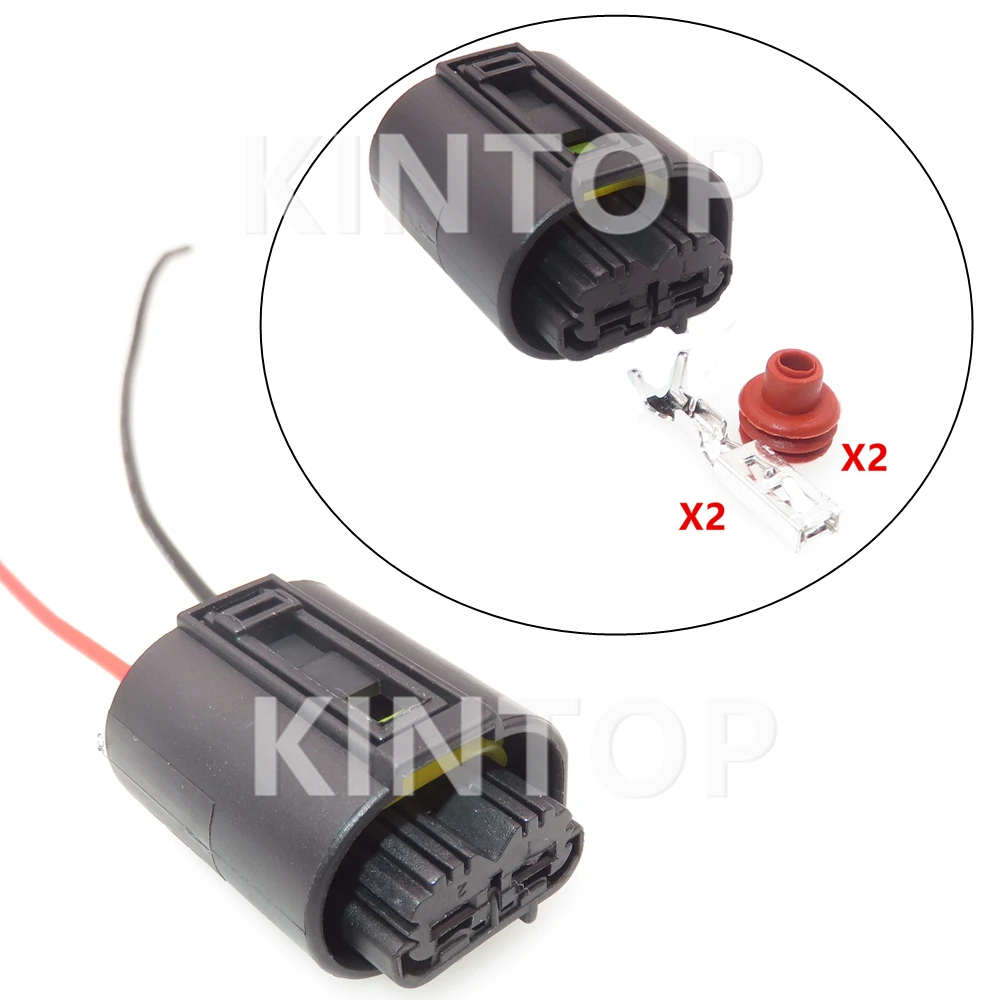 1 Set 2 Pins 1-968642-1 1-968643-1 Car Horn Cable Harness Plug 8373328-03 AC Assembly Auto Fog Lights Waterproof Connector