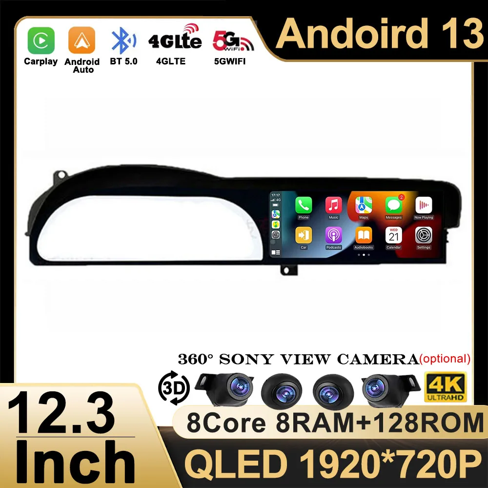 

12,3 "Android 13 для BENZ S Class S550 W221 W216 CL 2005-2014 Автомобильный мультимедийный 4G WIFI Carplay Видеорадиоплеер GPS-навигация