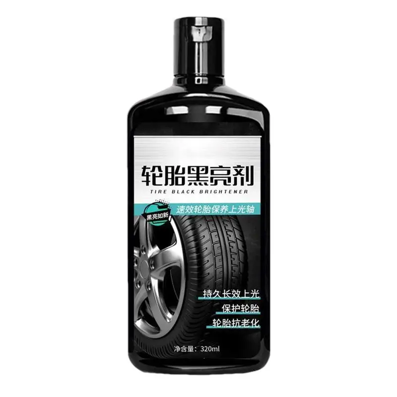 Tire Shine 320ml Wet Tire Finish Long-lasting Tire Polish Quick Drying Wet Tire Finish Waterproof For Cars Wheel Shine And