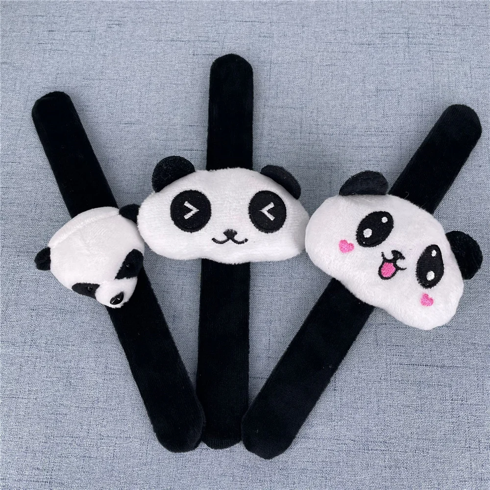3Designs , 4CM And 9CM , Panda Plush Animal Toy , Bracelet Wrist Belt Decorate Plush Stuffed Toy Doll