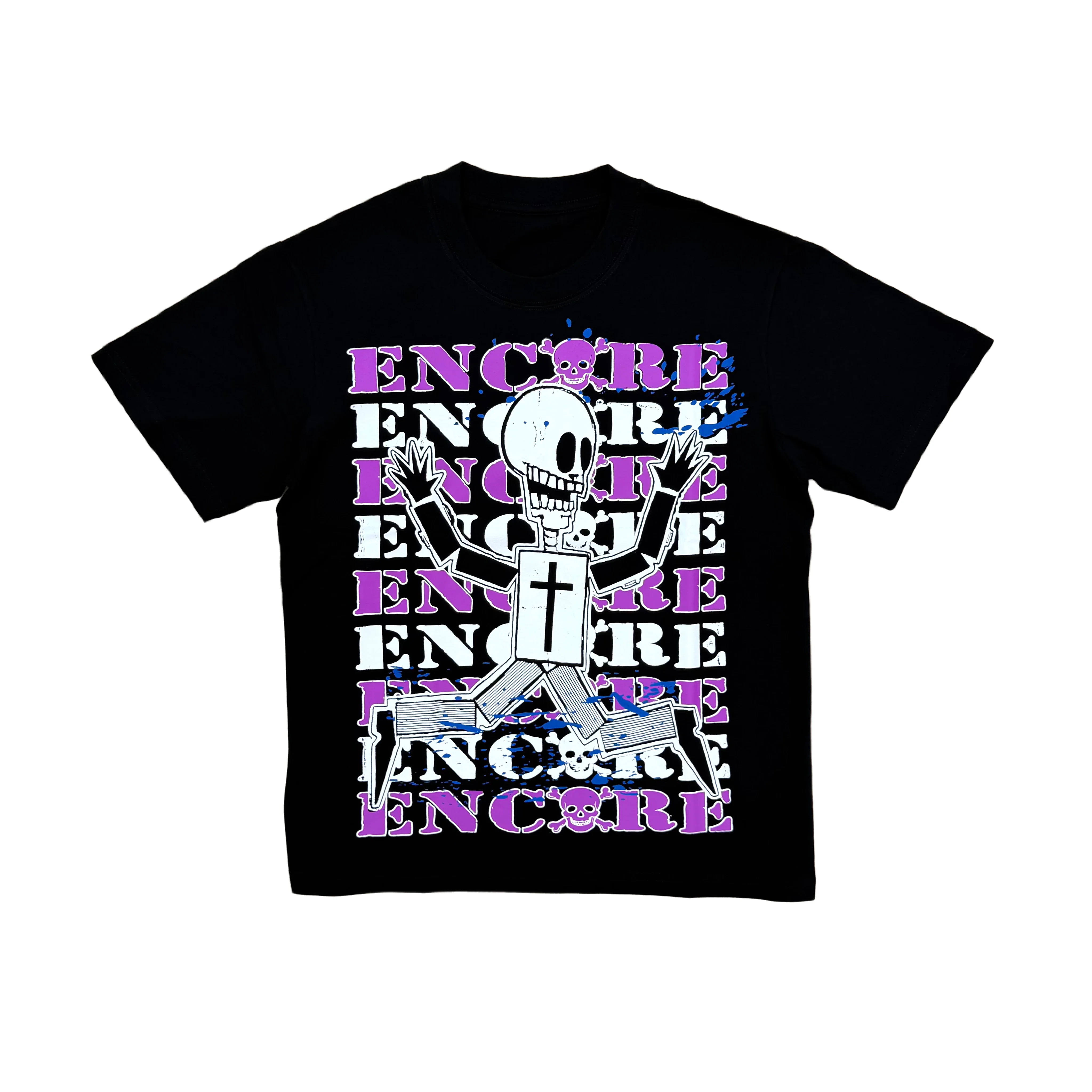 New Men Rest in Bass Che Encore skull robot Purple T Shirts T-Shirt Hip Hop Skateboard Street Cotton T-Shirts Tee Top US H38