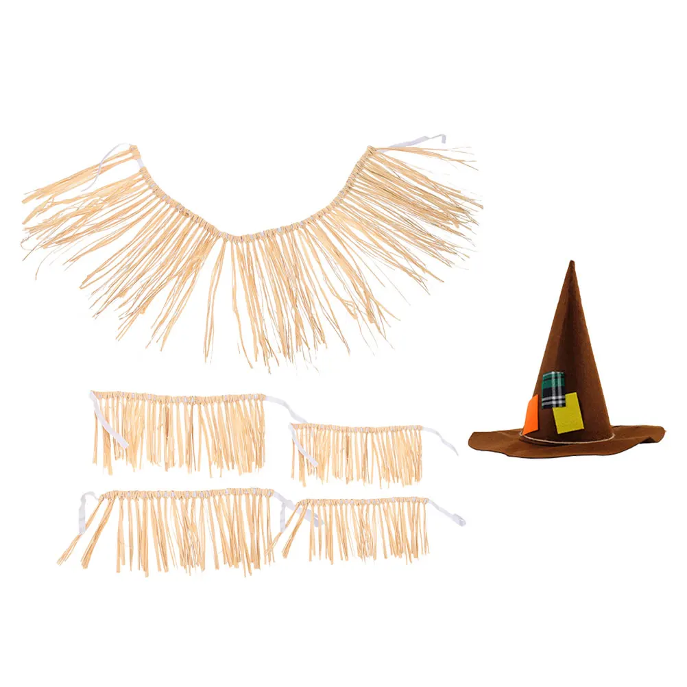 グラススカート 5 点セット ハワイアン ファンシー ドレス スカート パーティー ラフィア ルアウ 衣装 女性用 アクセサリー