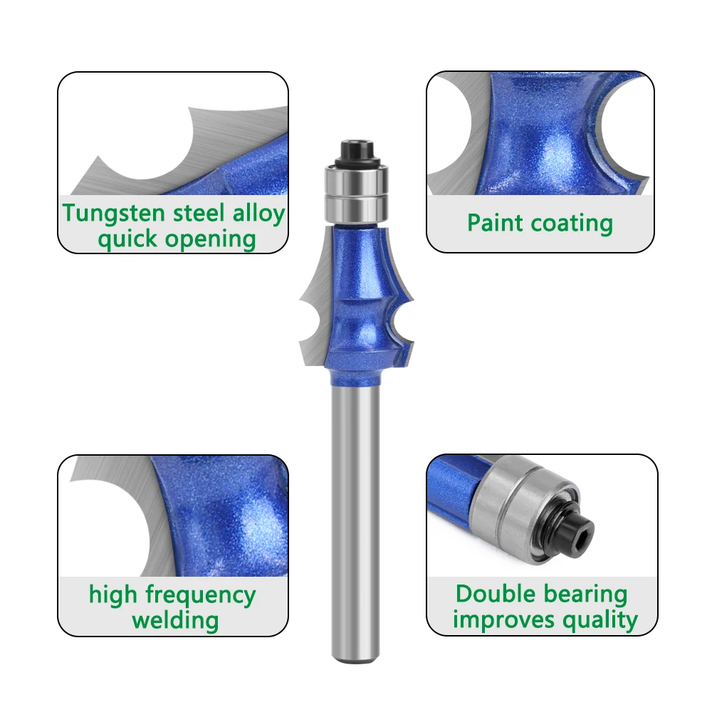 LAVIE  8mm 1pc High-quality Tungsten Carbide Drawing Line Router Bit Set For Woodworking Milling Cutter H08092