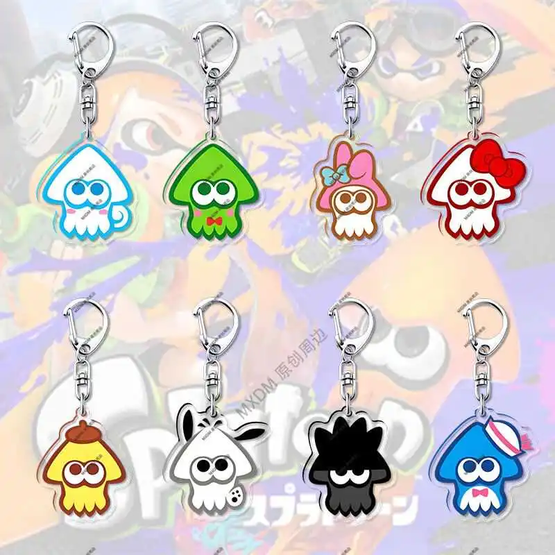 

Game Splatoon3 Cute Octopus Squid Keychain Cosplay Props Accessories Backpack Keyrings Pendant Fans Birthday Gifts