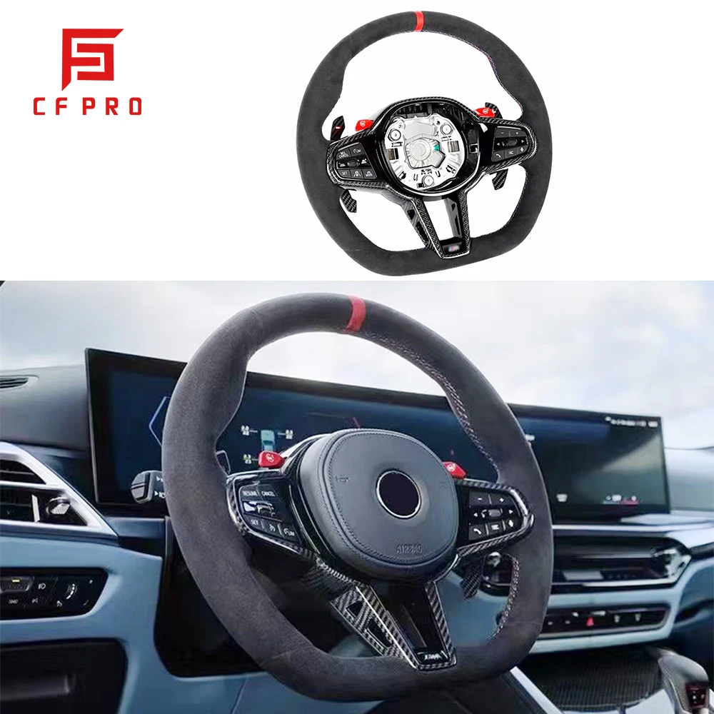 Real Carbon Fiber Steering Wheel for BMW Old to New Replacement Interior Car Accessories