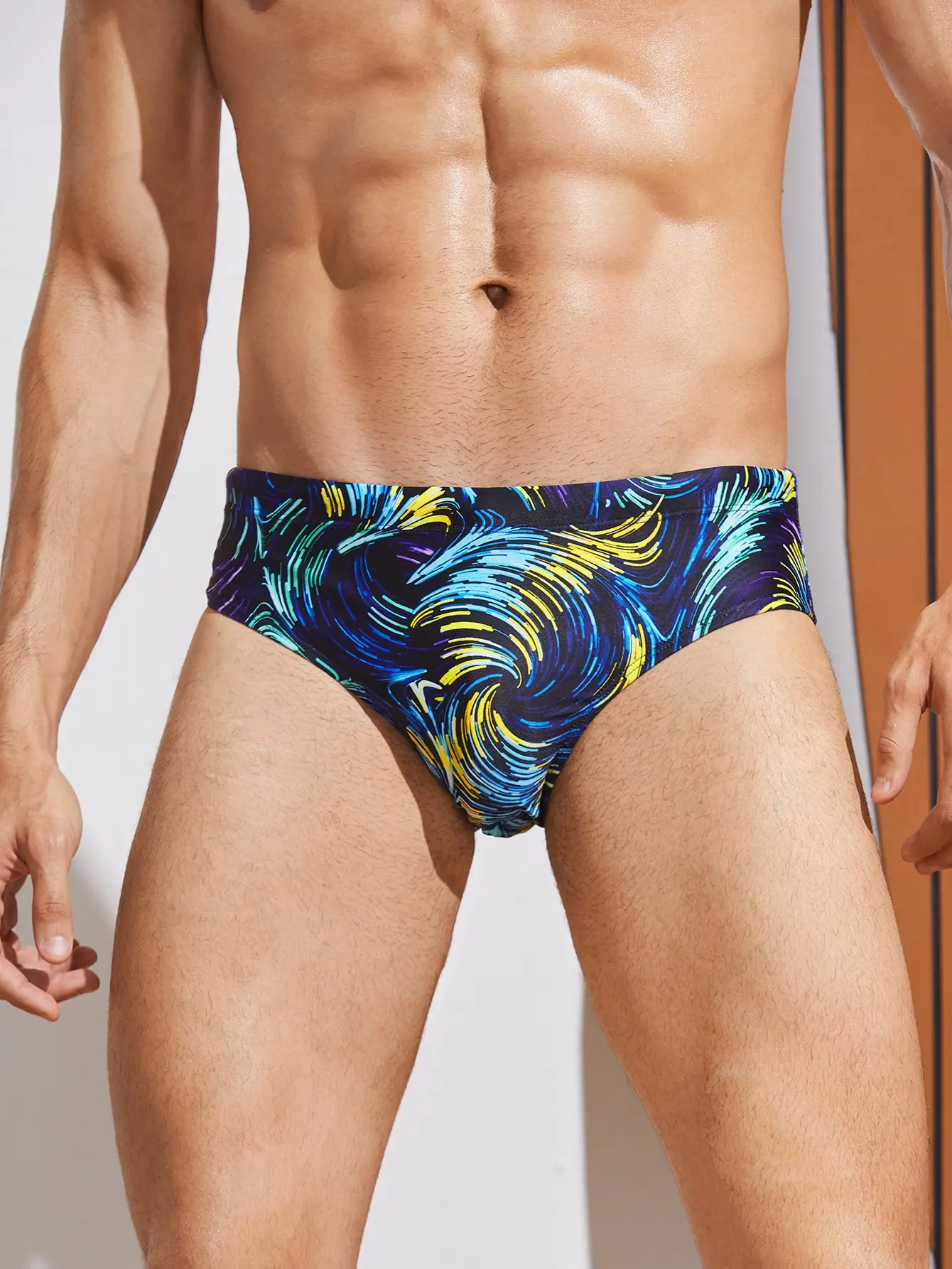 

Men's Adult Triangle Racing Professional Competition Questions: Reduce Resistance in Competition Tight Swimsuit