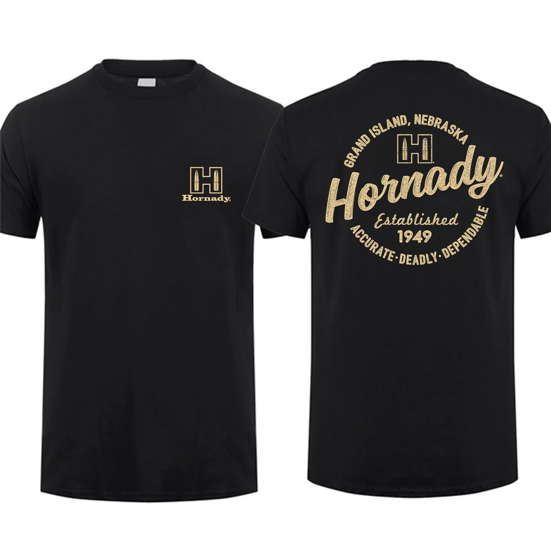 

Fashion Tees Men T Shirt Casual Oversized Breathable Hornady H Stamp Logo T-shirt Graphic Youth Cloth Streetwear S-3XL