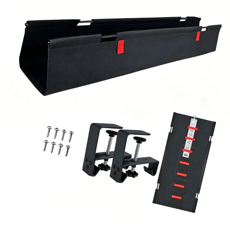  Flame Resistant Computer Cable Tray For Office Home Desk maintains Cords Organized And Neat 120cm Length