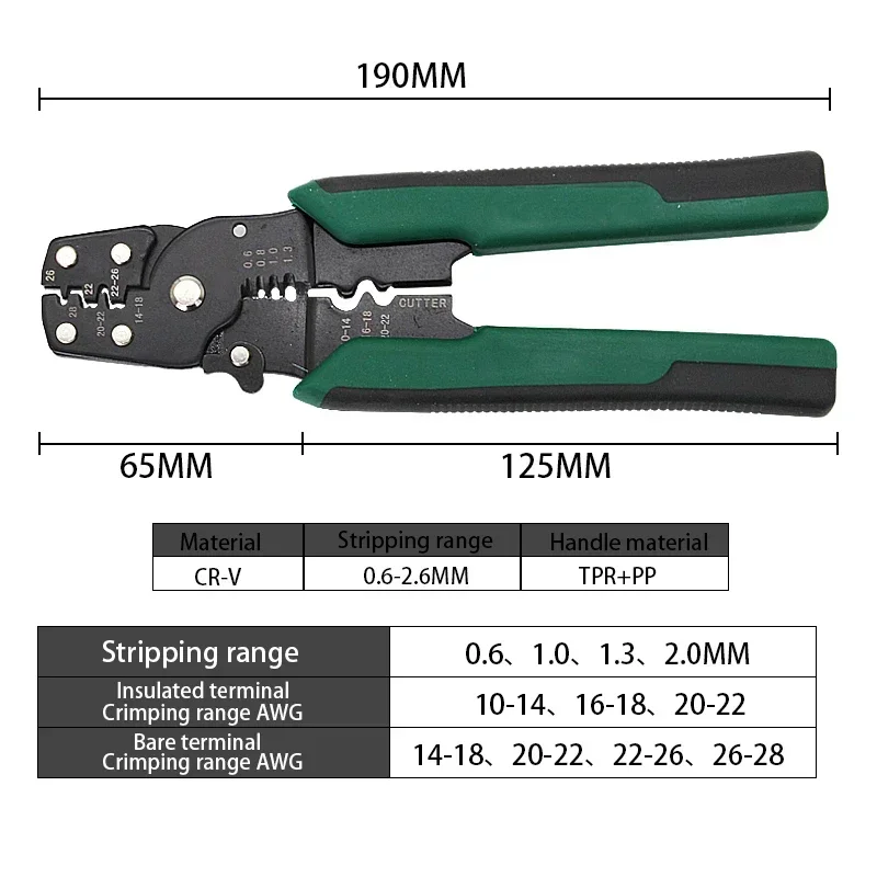 Professional 4 in 1 Wire Pliers Cable Cutter Terminal Crimper Stripper Hand Tool Kit