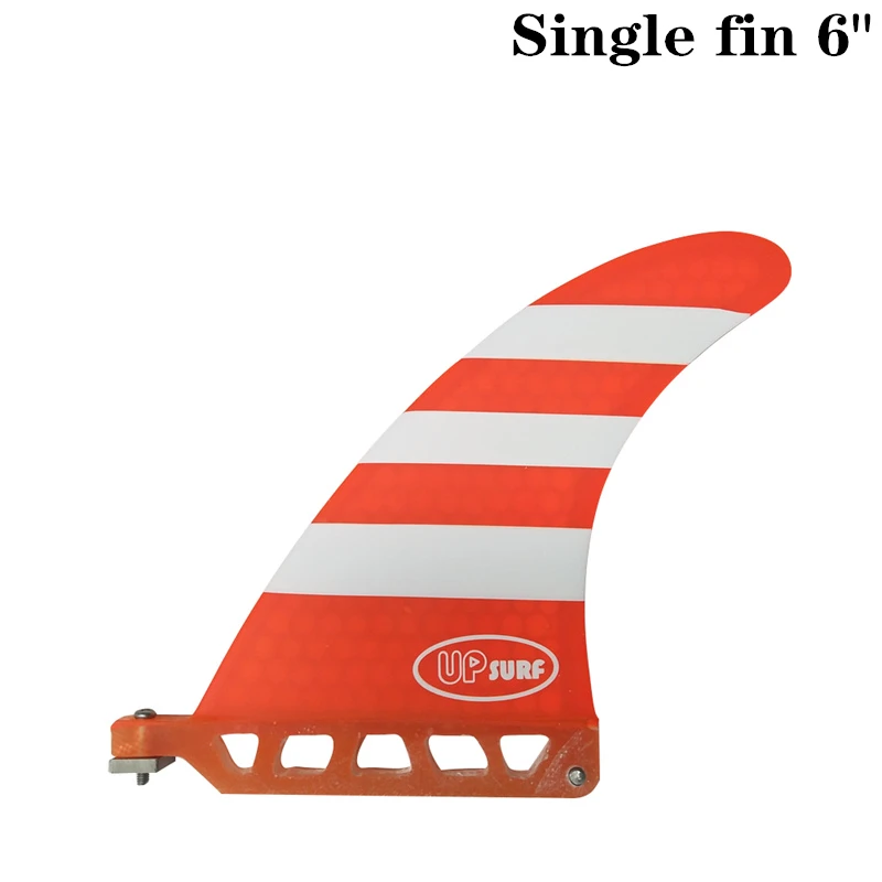 Surf Board Yep.surf Longboard Fin 6 Inch Sup Fin Orange Color Line Honeycomb Single Fin Paddleboard Fin 6 Length Longboard