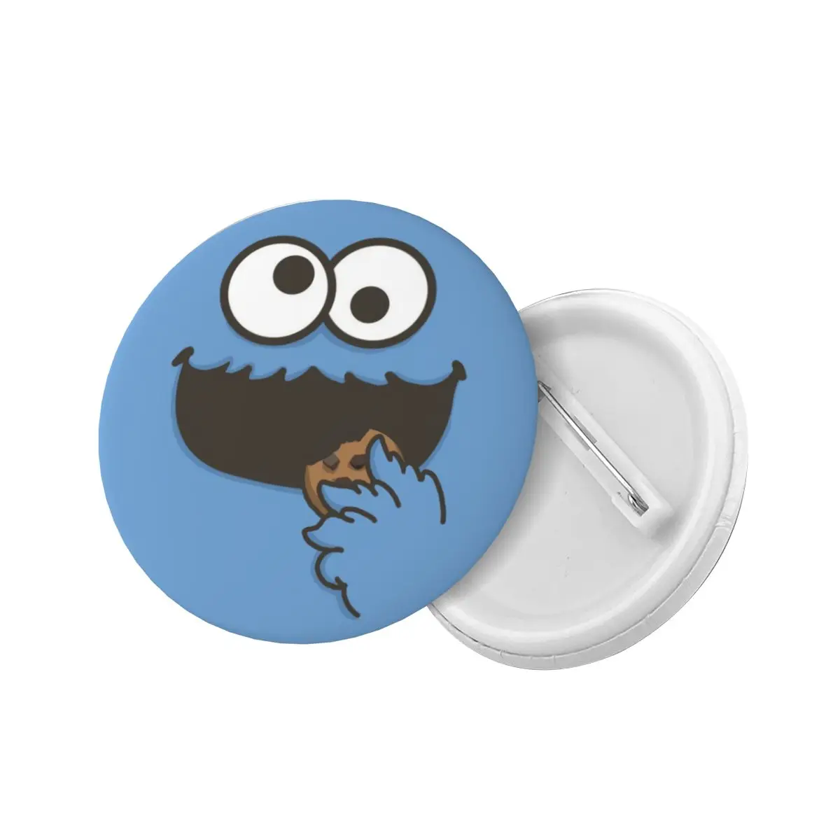 Cartoon Tv Movie Sesames Street Pin bottoni posteriori per zaino personalizzabile divertente Happy Cookie Monster badge spille Pinback