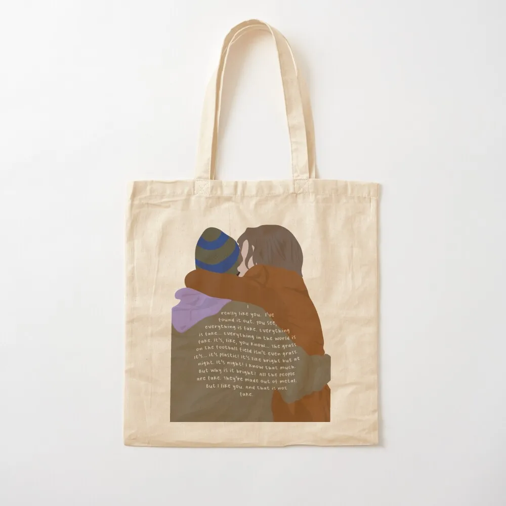 i like you. and that is not fake. Tote Bag custom fabric bag great bag Handbags women Shopper handbag