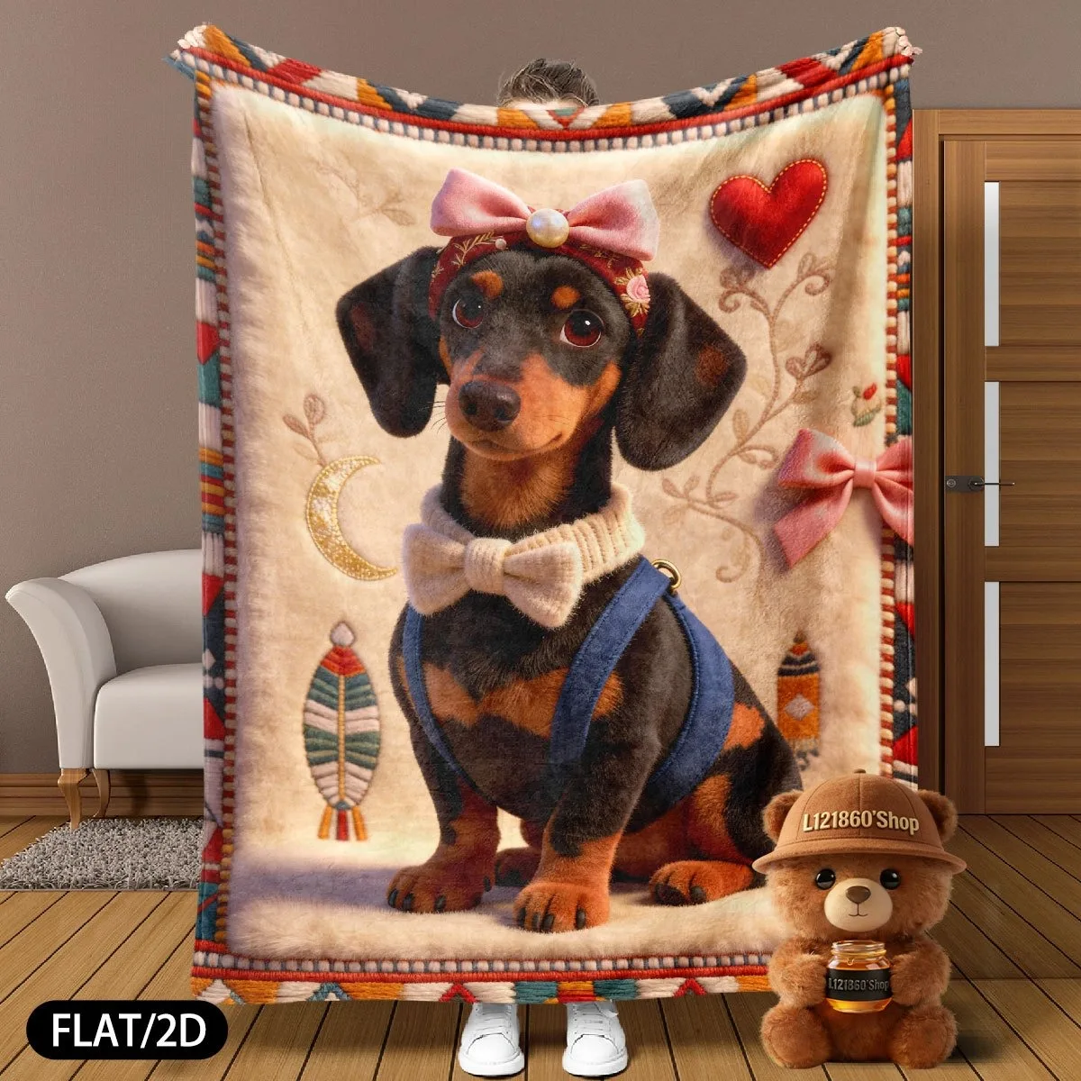 cobertor-dachshund-em-varios-tamanhos-com-impressao-hd-estilo-boho-cao-wiener-fofo-poliester-macio-e-quente-presente-para-mulheres-para-quarto-sala-de-estar-carro-e-camping