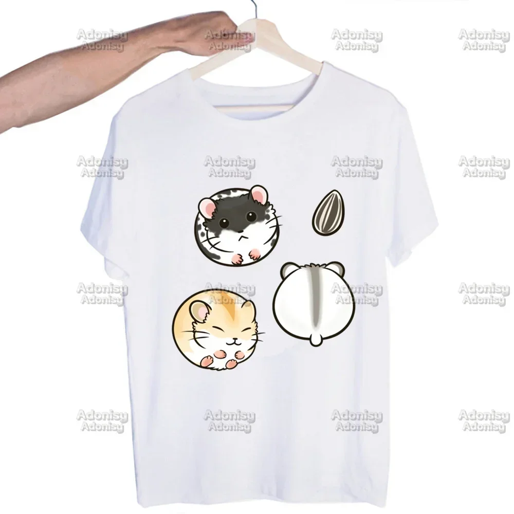 I Love My Hamster Best Hamster Mom Harajuku Men's Printed Unisex Short Sleeve Cool Cartoon Casual T-shirt Male Streetwear Tops