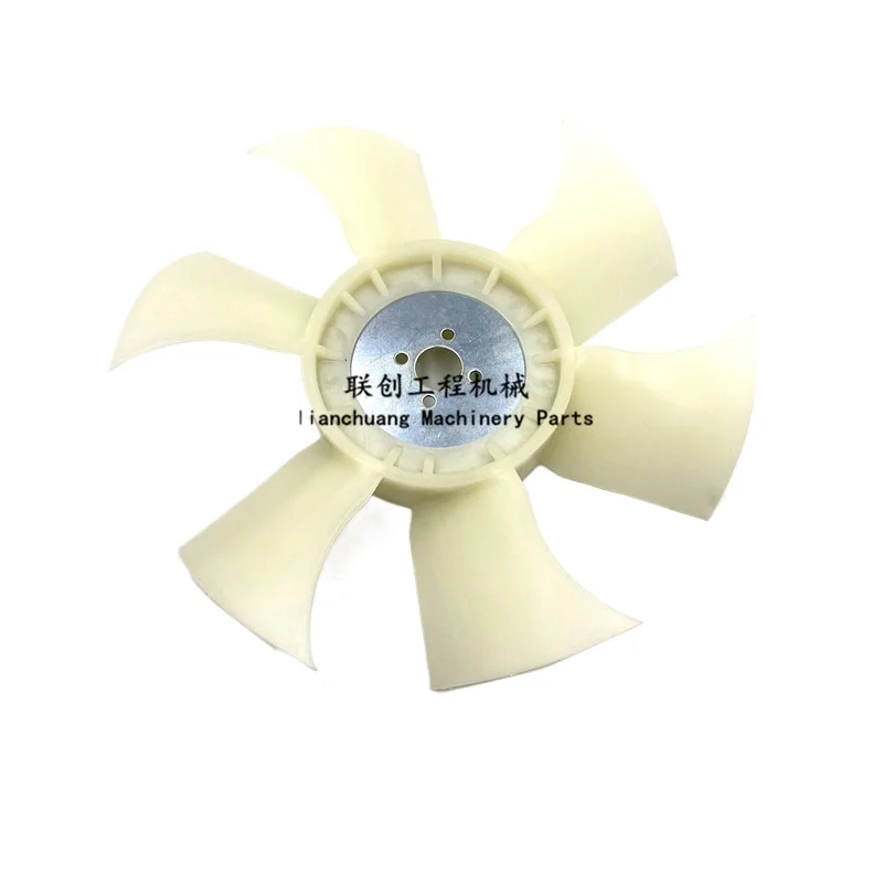 For Komatsu yanmar 3TNV88 Engine Fan Blade Engine Cooling Fan Blade 4 Holes 6 Blades Reverse Excavator Accessories