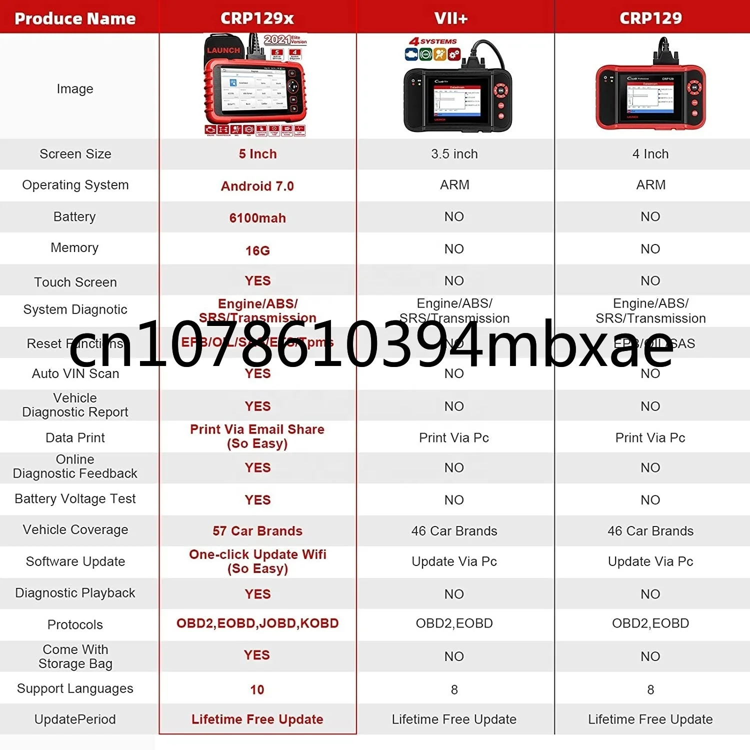 crp129 crp129x crp evo 129 129x 129e hd obd2 scan professional diagnostic tool premium tester car scanner