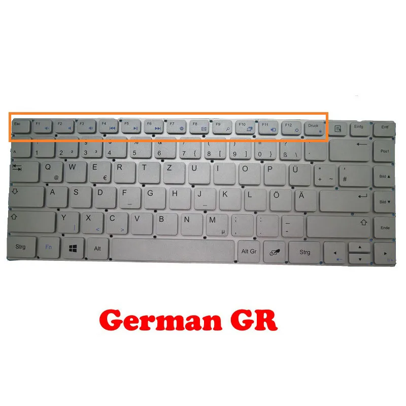 Laptop GR IT SW Keyboard PRIDE-K3058 YXT-NB93-79 MB2903009 MB2903003 PRIDE-K2605 German GR Italy IT Swiss SW Czech CZ Silver New