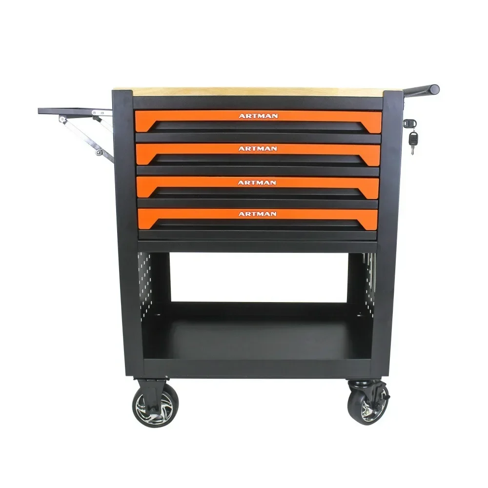 

Rolling Tool Chest with 4-Drawer, Box Tool Storage Cabinets for Garage, Warehouse, Repair Shop, Multifunctional Tool Cabinets