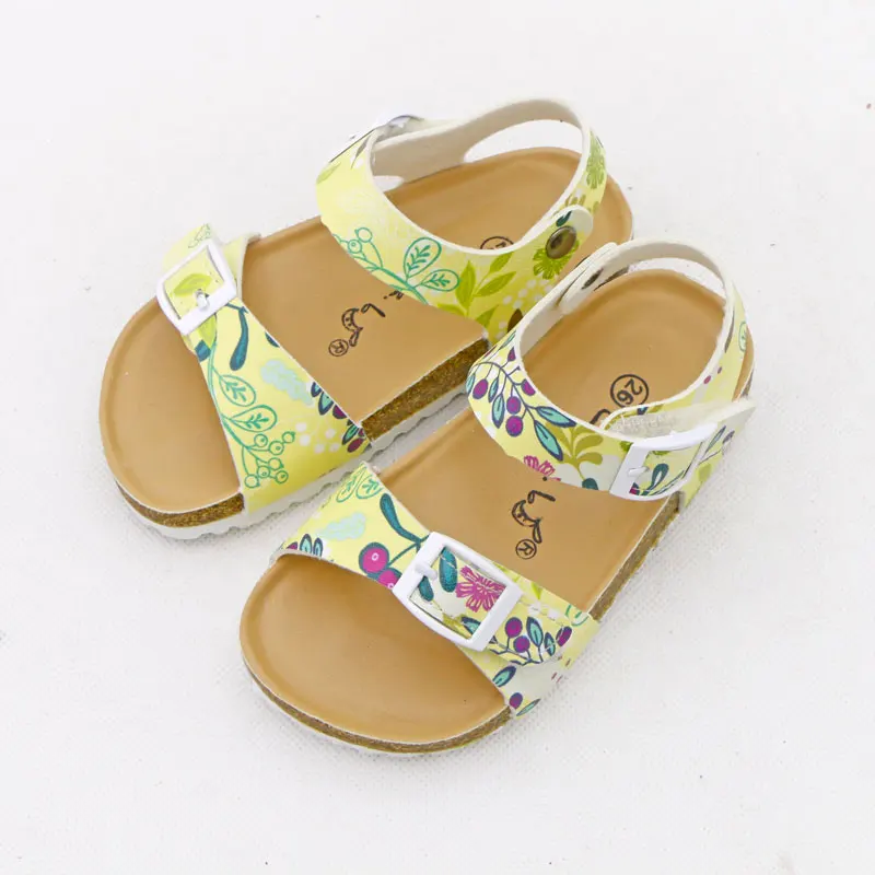 2024 New Summer KIds Sandals Flats with Cork Shoes for girls Infant