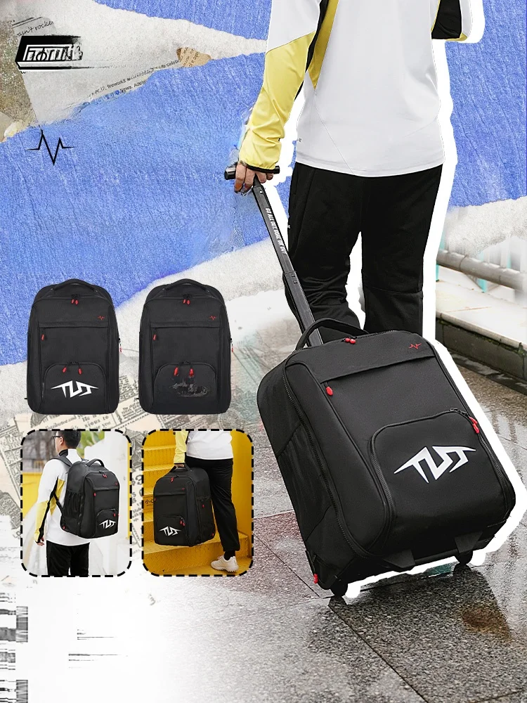 

Спортивная дорожная сумка Tianlang Fooall T с двумя плечевыми ремнями и выдвижной ручкой, модель G570, из полиэстера