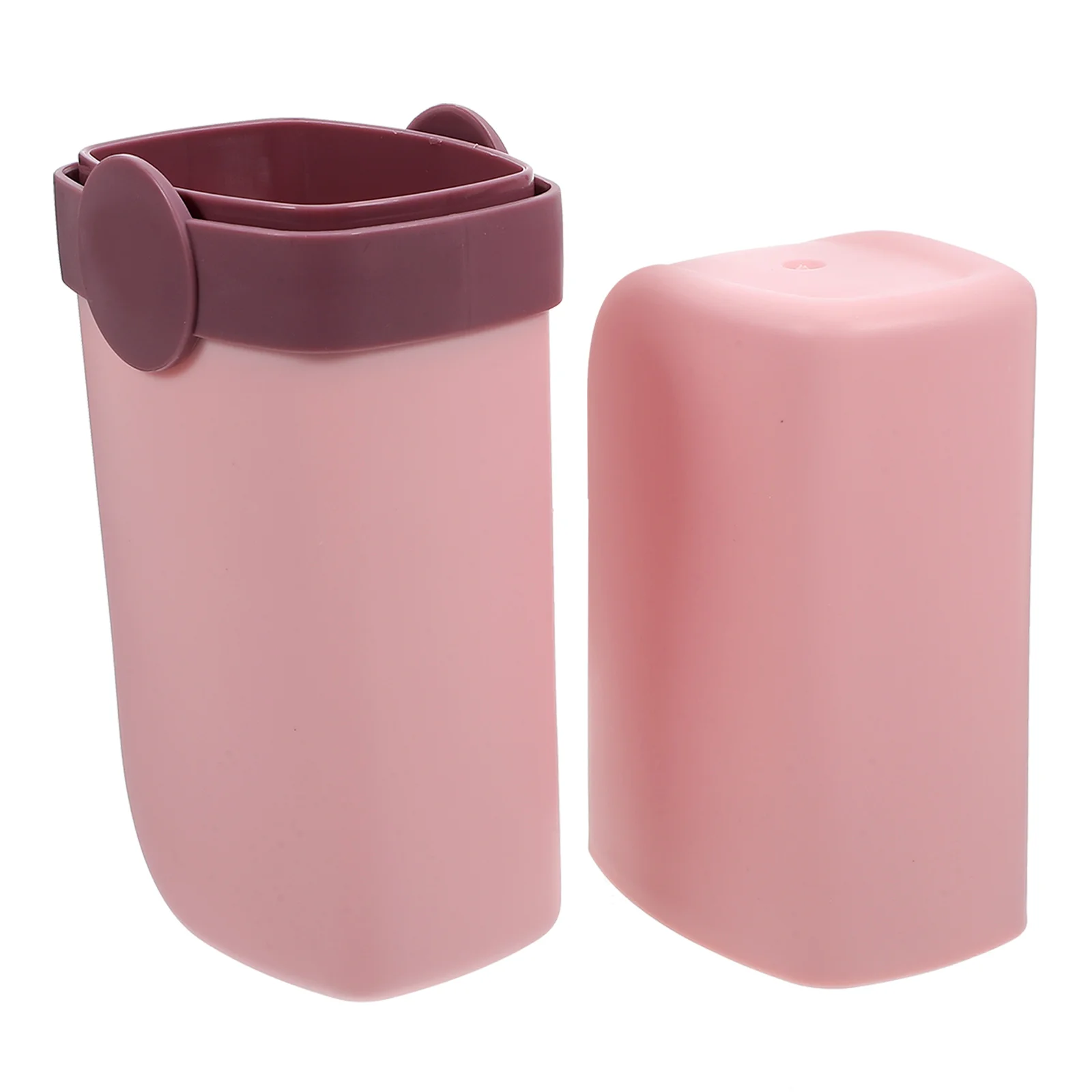 

Portable Toothbrush Storage Box Pink Cylinder Case for Travel Bathroom Accessories Lightweight Compact Size Design Toothbrush